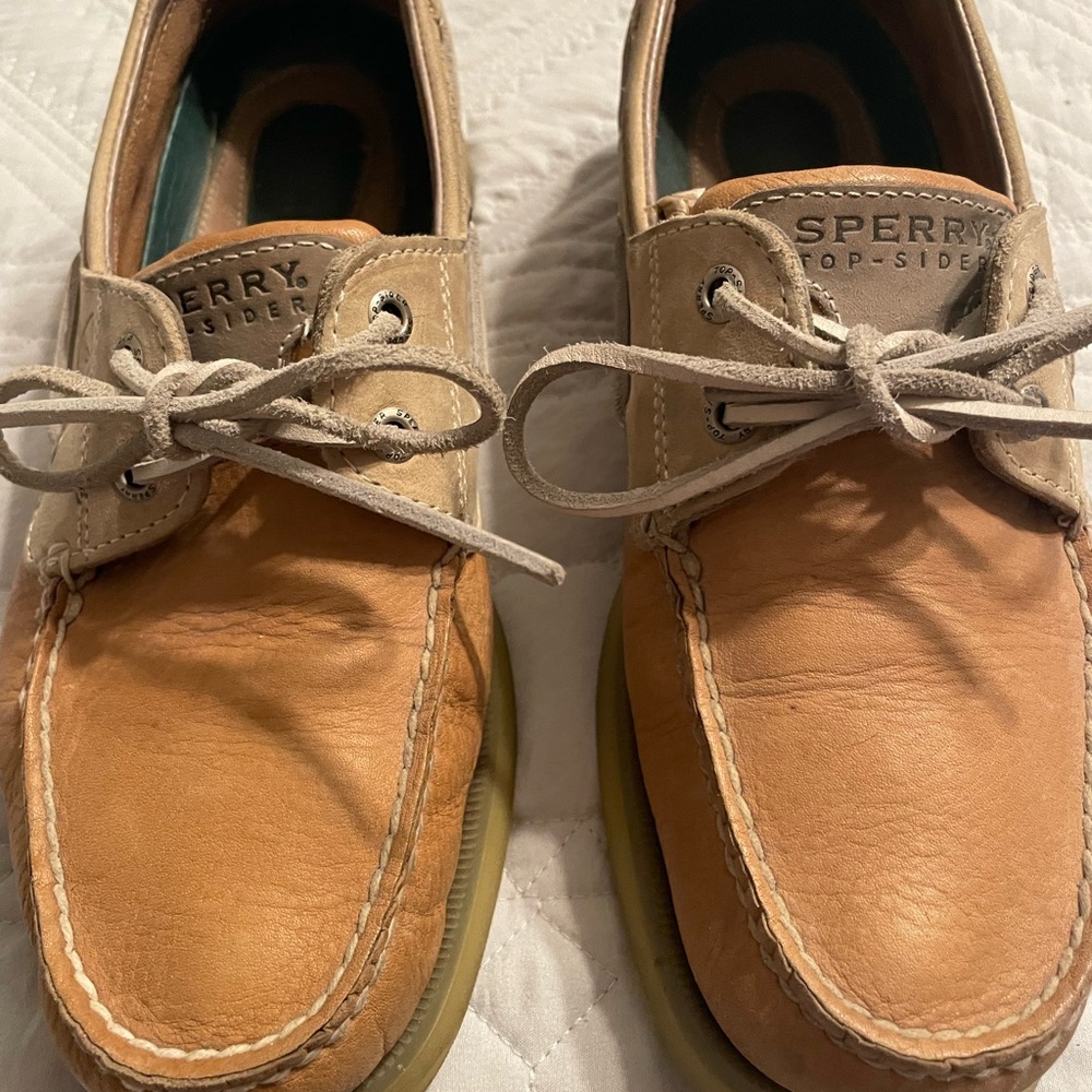 Sperry Men's Brown and Cream Boat Shoes